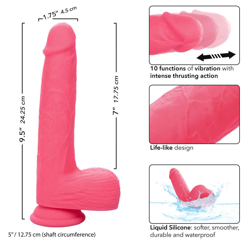 Rechargeable Rumbling and Thrusting Silicone Studs