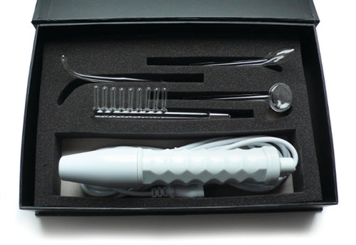 Neon Wand Electrosex Kit - White Handle - Red Electrod