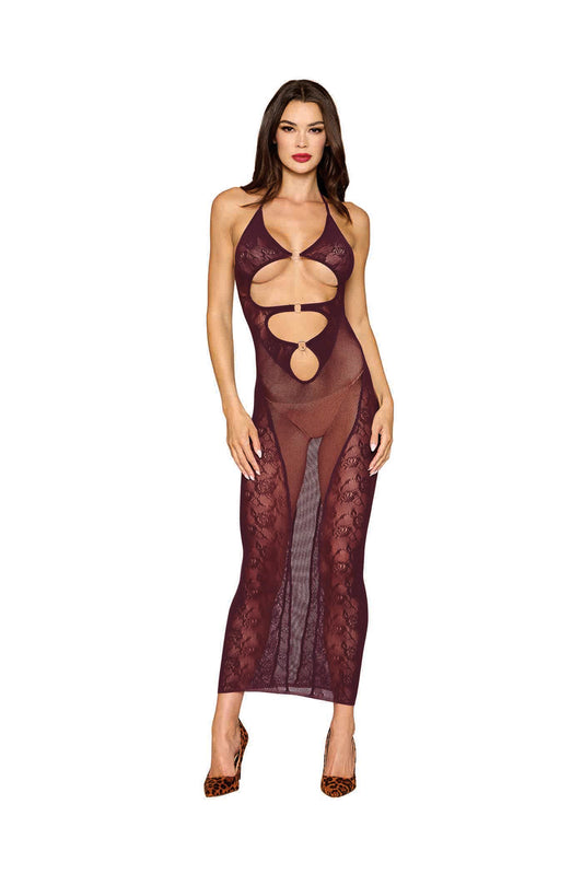 Merlot Bodystocking Gown