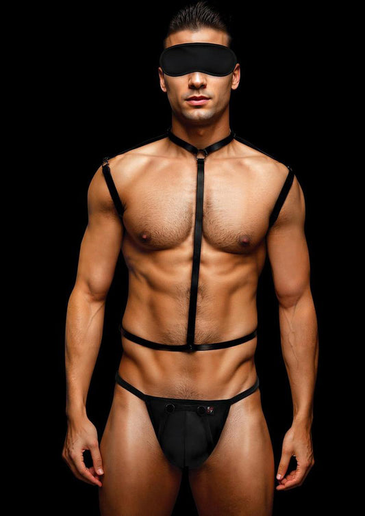 Envy 3 Pc Wet Look Chest Harness